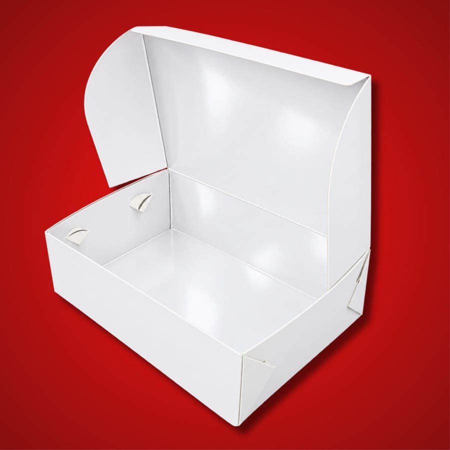 Caja para pollo tipo baúl blanca de TodoCajas JEMD