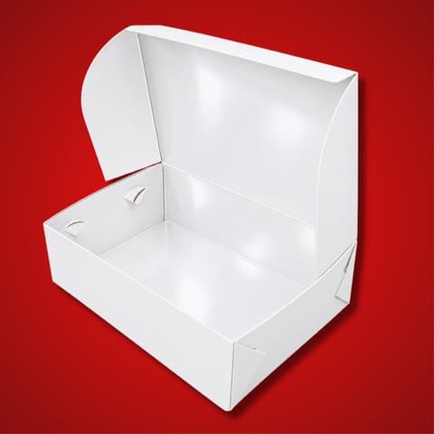 Caja para pollo tipo baúl blanca de TodoCajas JEMD