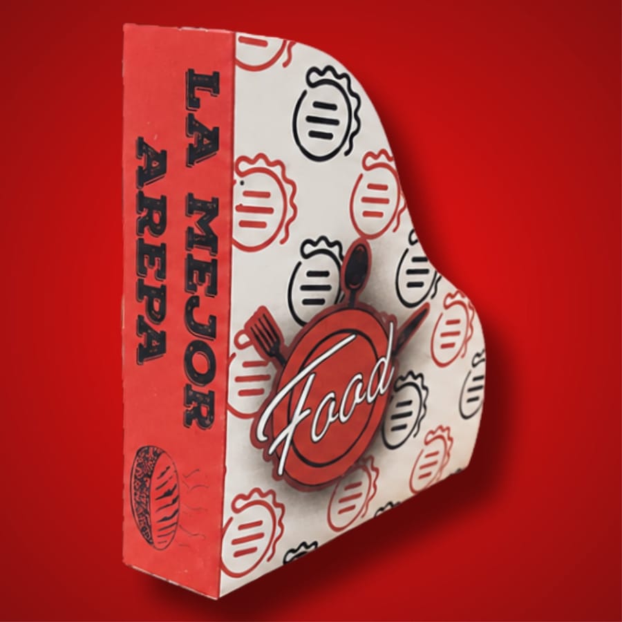 Portaarepa tradicional, diseño rojo, de TodoCajas JEMD