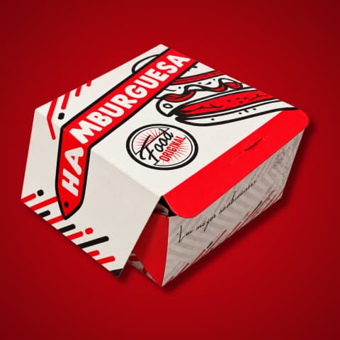 Caja Domiciliaria Hamburguesa de TodoCajas JEMD