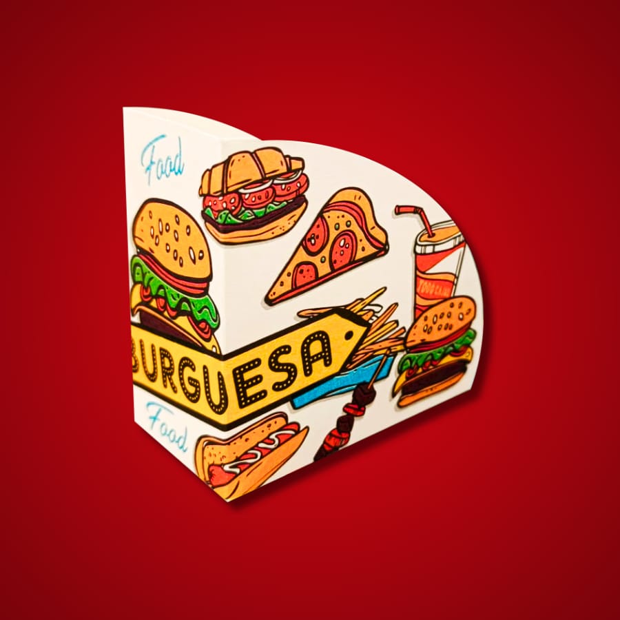 Porta Hamburguesa full color de TodoCajas JEMD